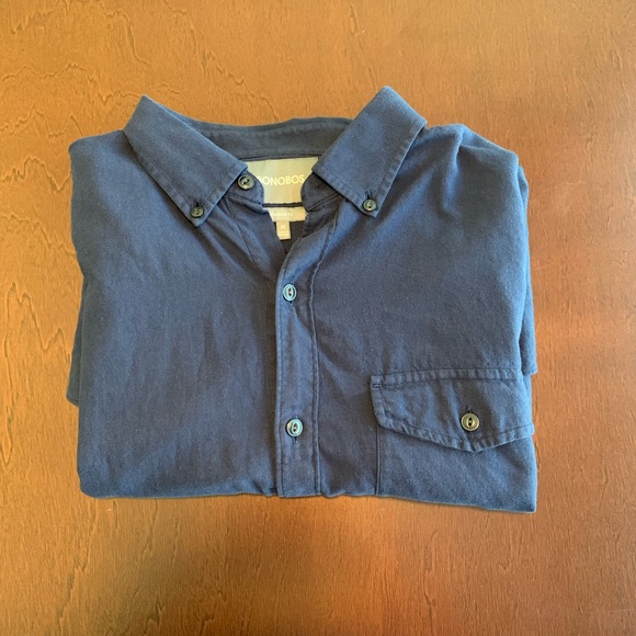 Bonobos Button Down Shirt, Medium Std Fit, Navy M - Picture 4 of 6